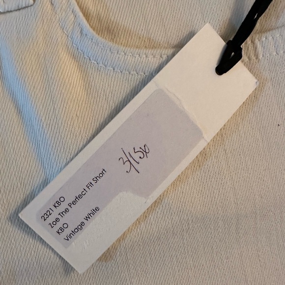 NWT L’AGENCE denim white shorts - Picture 5 of 5